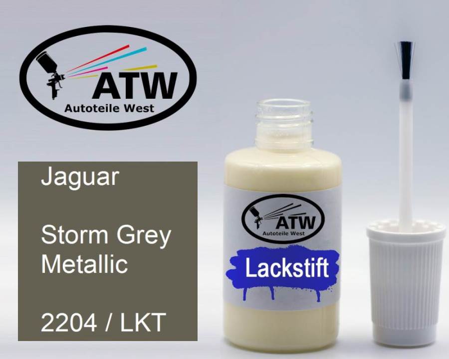 Jaguar, Storm Grey Metallic, 2204 / LKT: 20ml Lackstift, von ATW Autoteile West.